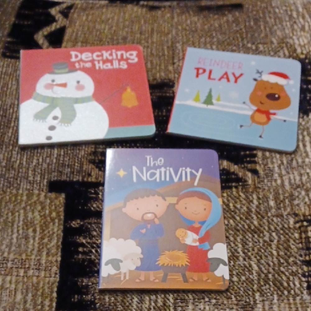 $4 Add-on Children's Holiday Board Book Set - Snowman, Reindeer, Nativity